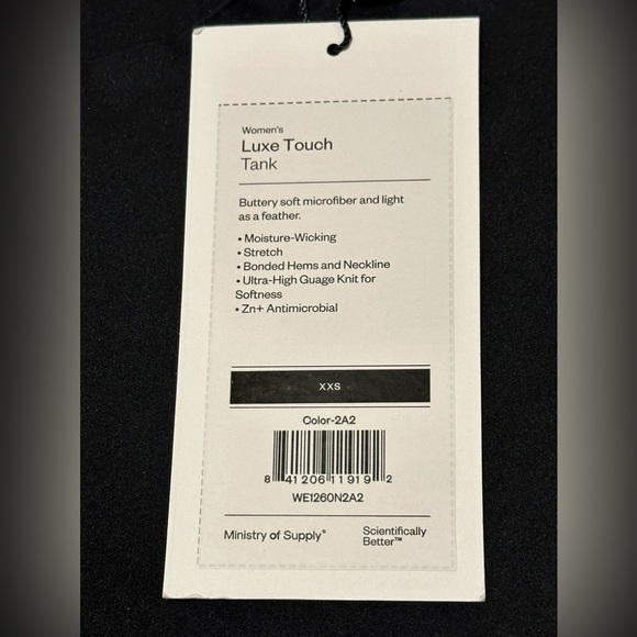 *NWT* Ministry of Supply Luxe Touch Tank Black - Picture 4 of 9